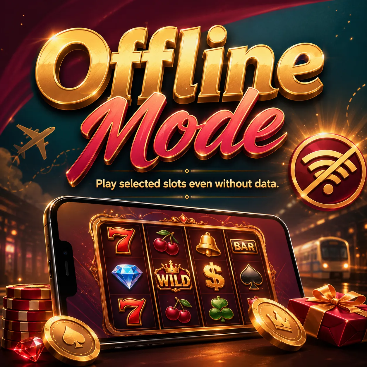 Offline Mode: Play selected offline slots without a data connection — perfect for commutes.