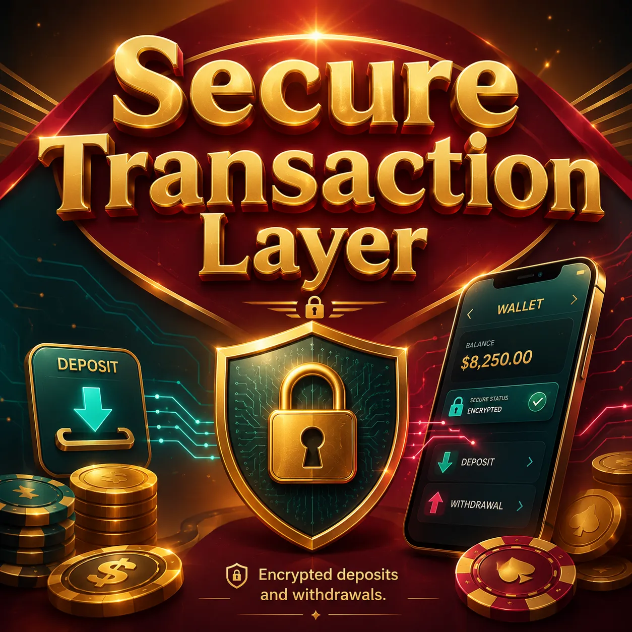 Secure Transaction Layer: Integrated with top-tier payment gateways, ensuring your data remains encrypted during deposits and withdrawals.